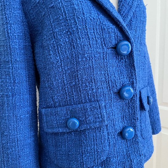 Kate Spade Royal Blue Boucle Jacket Size 6 - Picture 8 of 11